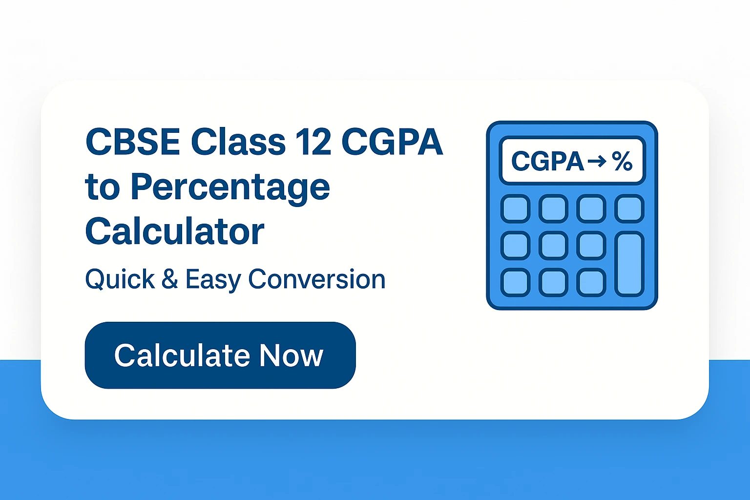 CBSE CGPA to Percentage Calculator